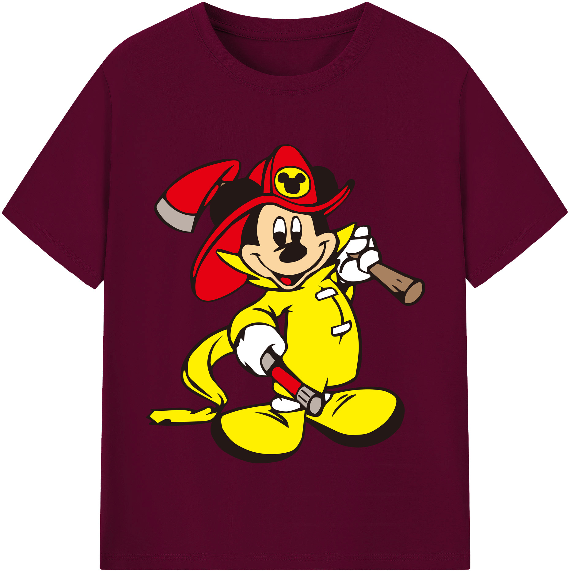 （画像用） ミッキーマウス Mickey Mouse レディースカジュアルプリントTシャツ（綿100％）